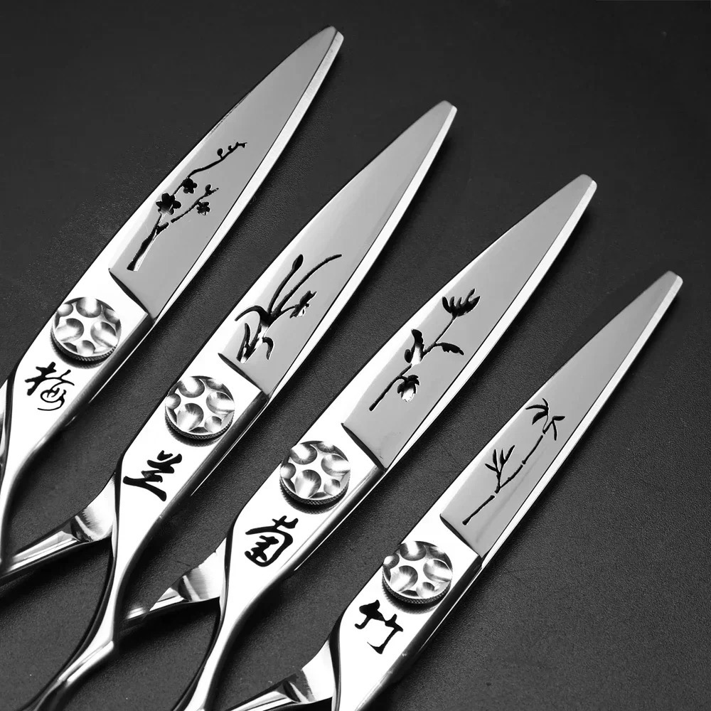 Hairdressing Scissors 440c Japanese Steel Professional Scissors Hairdresser Scissors 6 Inch Set Free Custom 241225