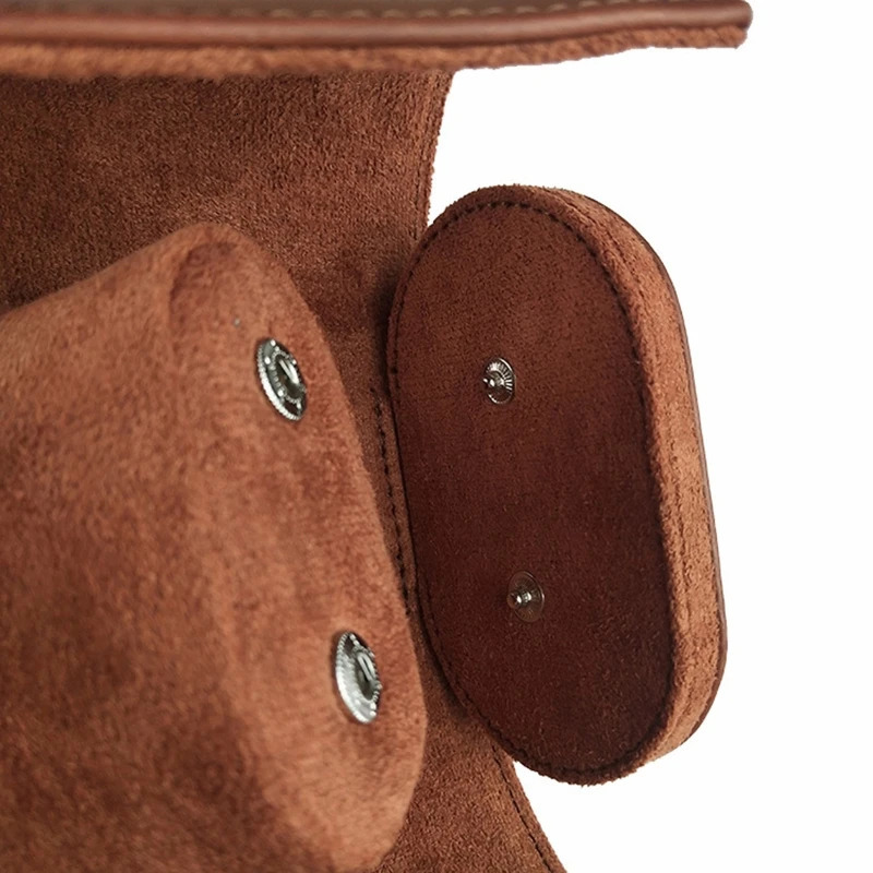 Delicate Travel Watch for Case PU Leather Watch Roll Organizer for Watch Jewelry Storage Detachable Anti-Slide Cushion 241225