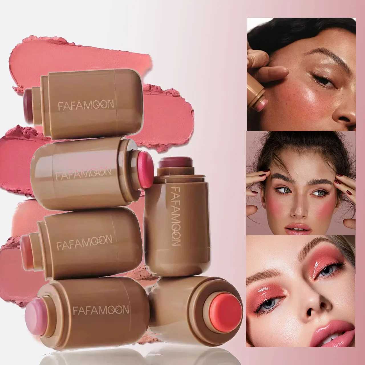 6 colors b stick contour natural and long-lasting matte rouge powder b cream lipstick cheek easy to apply colorXJ241225