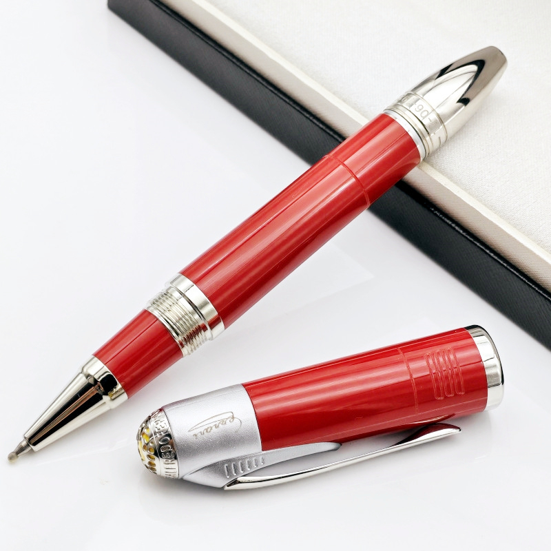MOM Enzo Series Red Resin MB Rollerball Ballpoint Pens Special Edition Fountain Writing Gift Luxury Office Supplies With Series Number