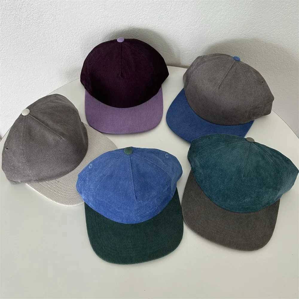 Autumn and winter new womens denim hat solid color retro plain weave hat Peaked hat retro Versatile warm mens baseball hat W241225