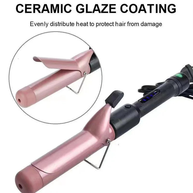 25mm Hair Curling Iron 1 Inch Professional Hair Curling Tourmaline Coating Barrel Hair Curler LCD Display with 9 Heat Setting 241225