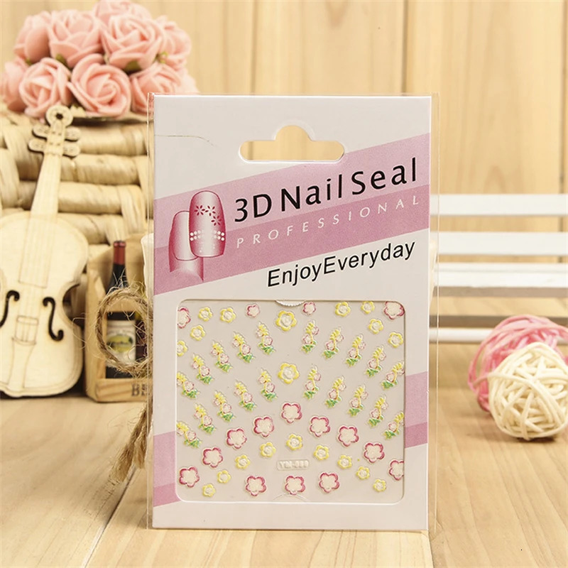 Japanese And Korean Style Nail Stickers Nail Decals Nail Stickers Flower Love Pattern WomenS Party Personalized Nail Stickers 241225