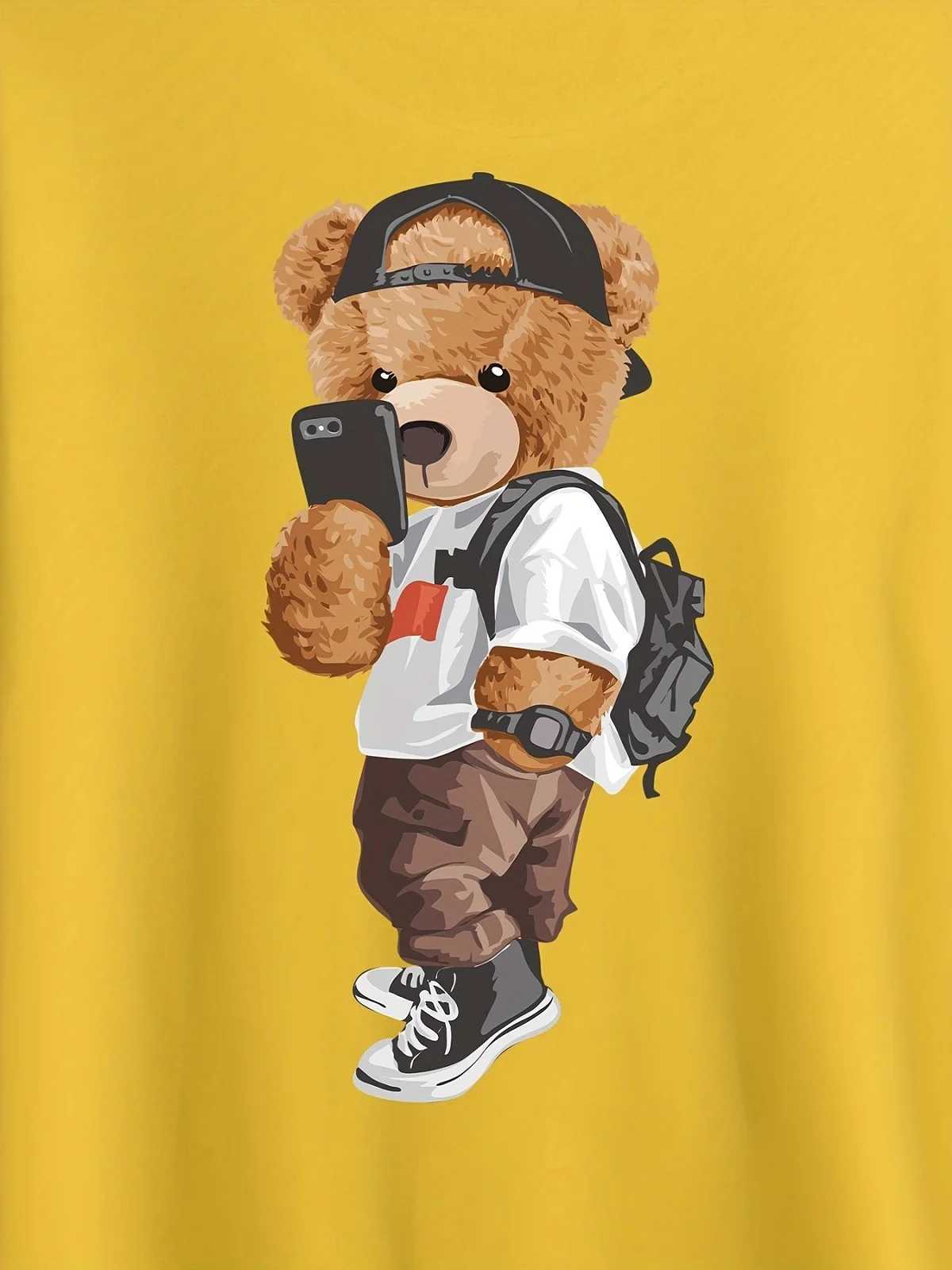 Clothing Sets Summer Baby Girl Clothes Set Children Boy Bear Print Short Sleeve Tshirts and Shorts 2pc Suit Kid Top Buttom Outfits TracksuitsY2412253M