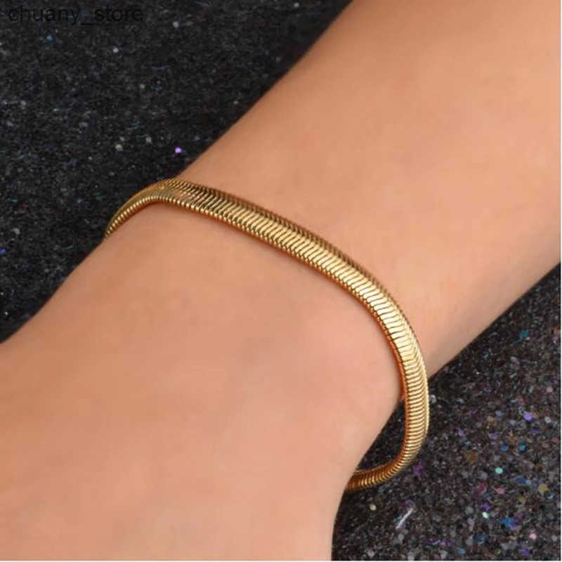 Chain Fine 18K gold 6MM soft snake bone Chain 925 Sterling silver s for Women men Fashion Party Gifts elegant Jewelry L240910