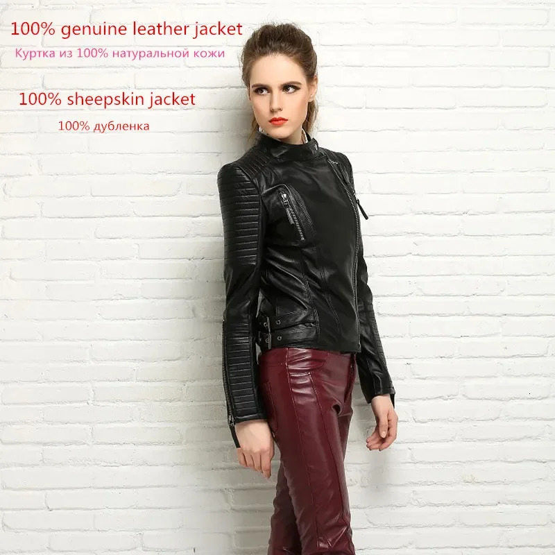 Tajiyane 100 Genuine Sheepskin Coat Jacket Women Real Leather Short Slim Jackets Outerwear Chaqueta De Cuero Mujer 241225
