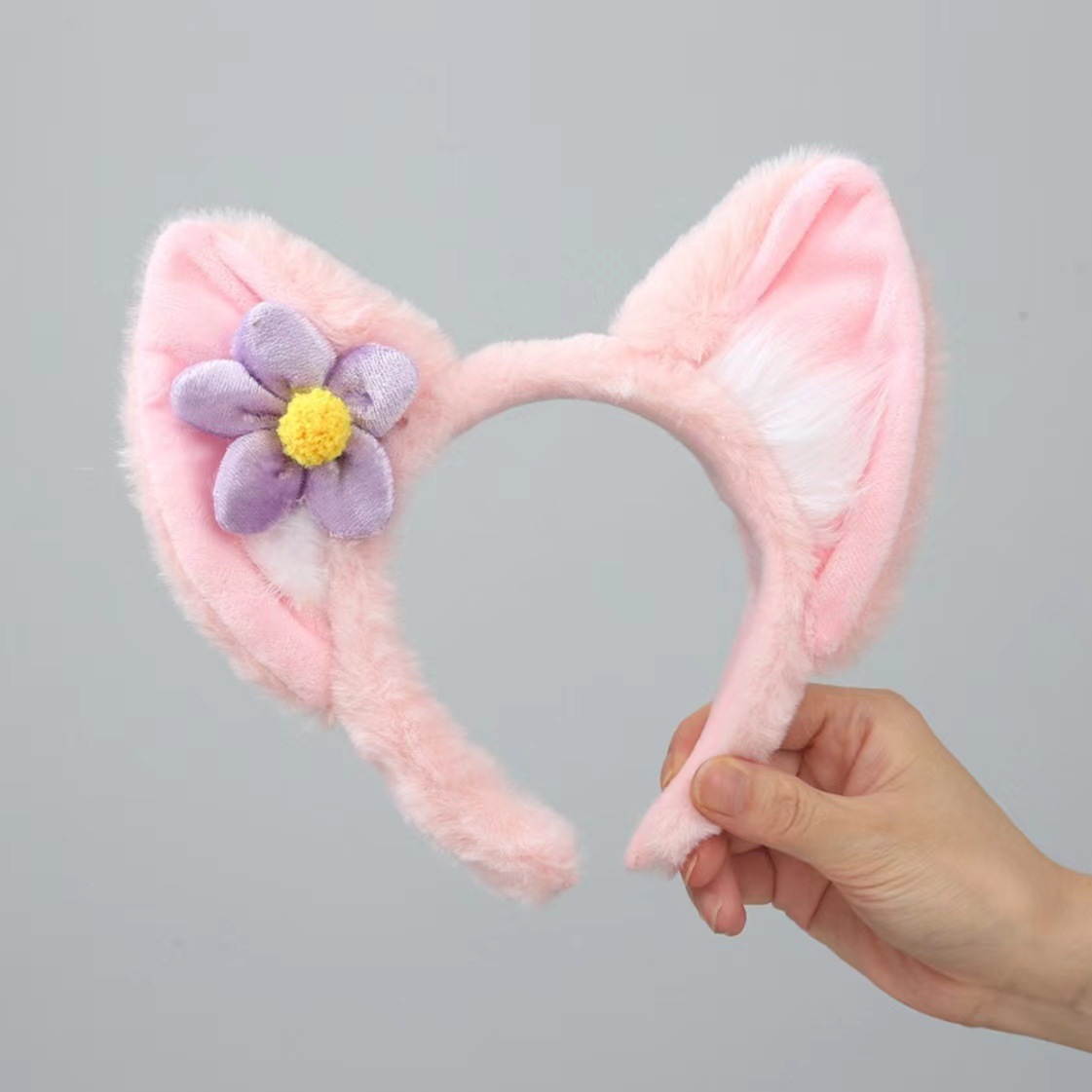 Plush Hair Band Cartoon Cute Cat's ears Steamed cat-ear shaped bread Head Band Net Red Same Style Face Wash Photo Hair Accessories Wholesale