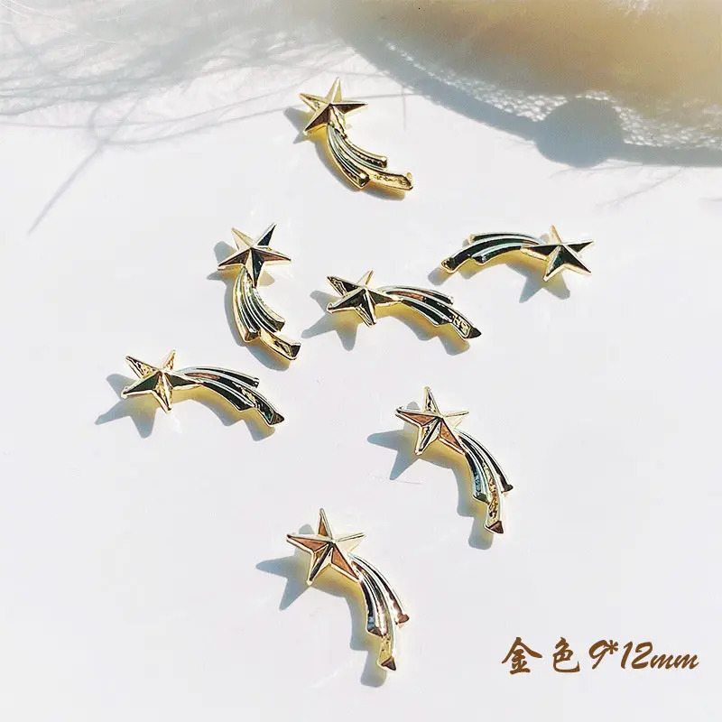 100pcs/lot Moon Star Alloy Metal Rivet Nail Art Parts Decorations Supplies Professionals Nails Accesorios s Charms 241225
