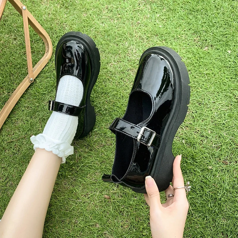 Womens Beaded Mary Jane Leather Shoes Spring/Autumn Fashion Comfortable Elegant Flat Black Walking Shoes Zapatos Mujer 241225