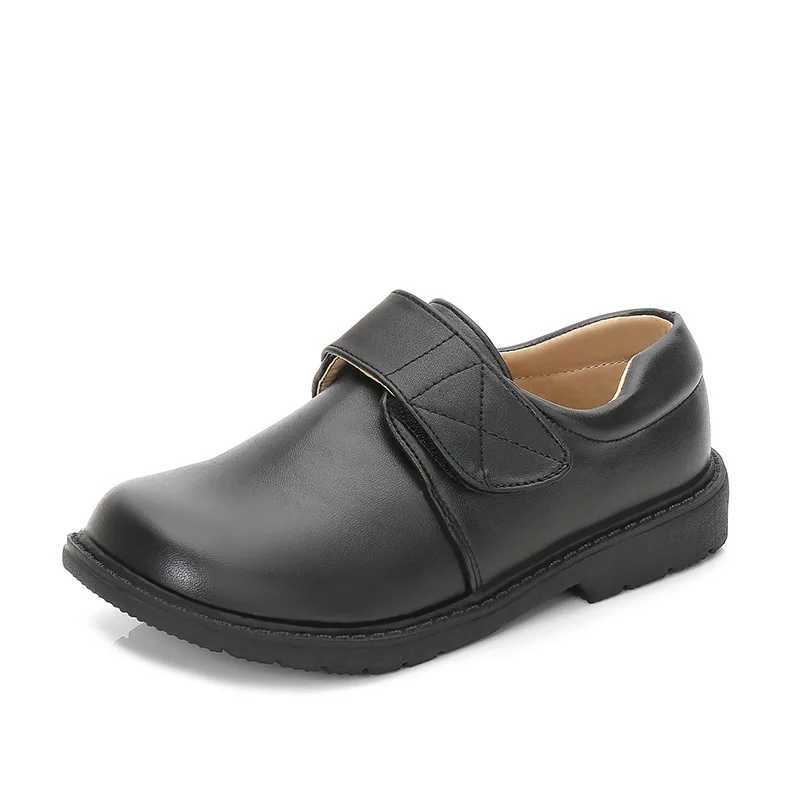 Athletic Outdoor Kids Boys Solid Color Soft Bottom Leather Shoes Children Students Boys Performance Shoes Children Party Dance Footwear H241223