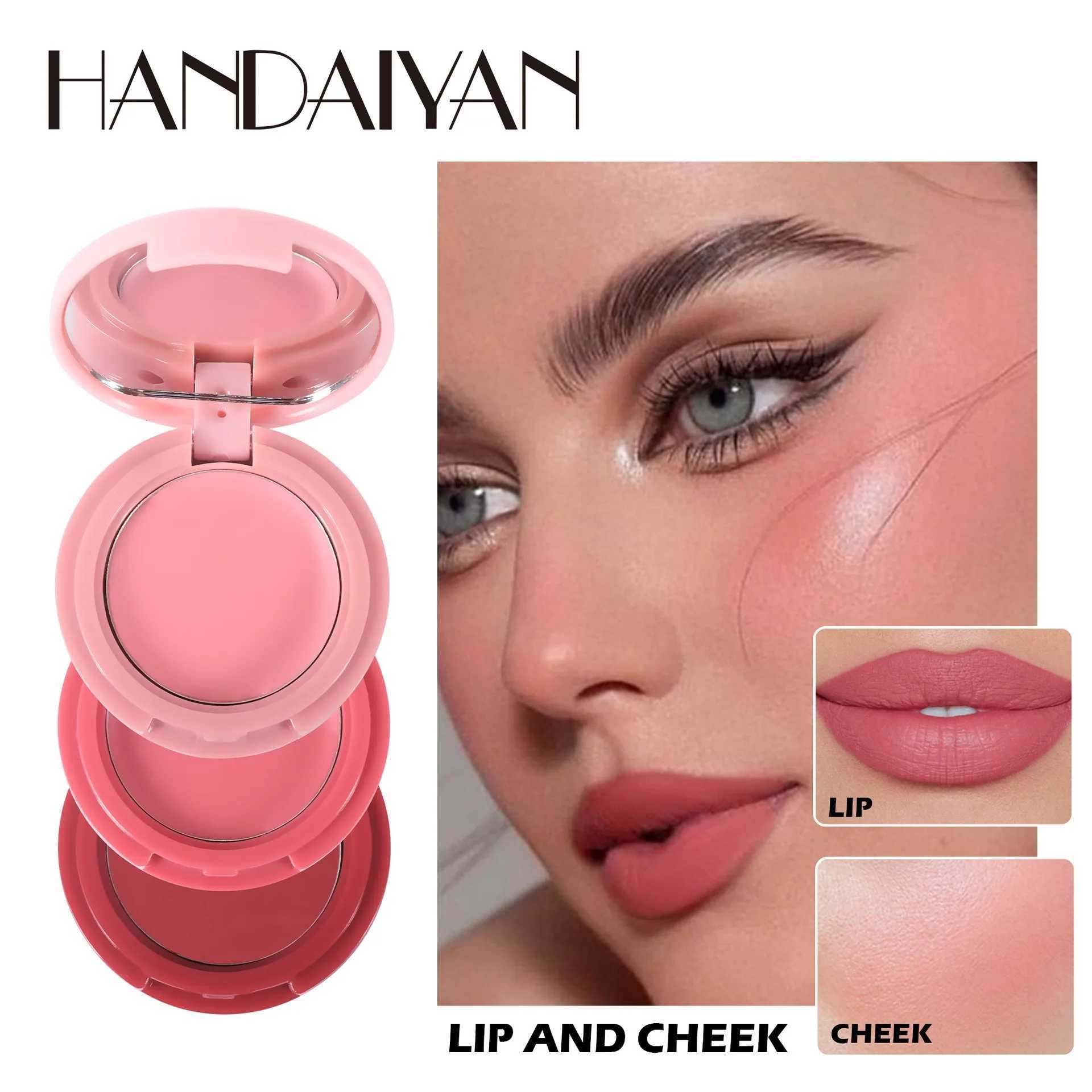 Strawberry Cheek Lip B Cream Mousse Texture 3 IN 1 Tinted Mositure Velvet Matte B Palette Peach Red Face PigmentXJ241225