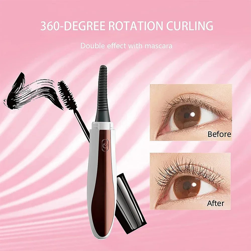 K Electric Heated Eyelash Curler Rechargeable Makeup Eyelash Curler Curling Eyelashes Tools 24 Hours Long Lasting Eyelashes Curl 250103