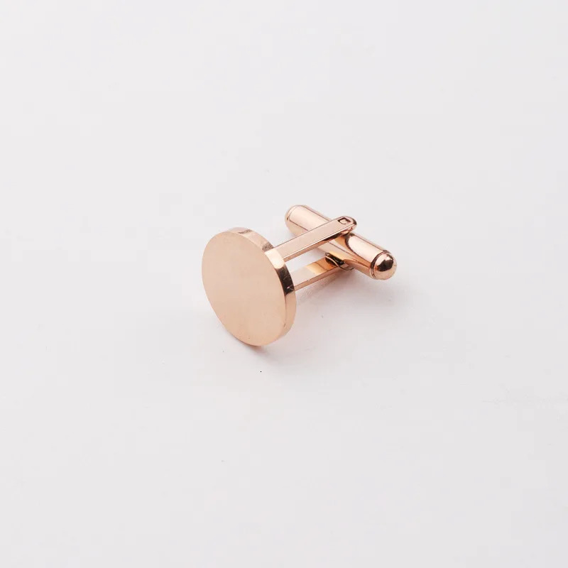 10Pcs/Lot High Quality 15mm 20mm Round Cufflinks Stainless Steel Mirror Polish Blank Cufflinks For DIY Jewelry Making 241225