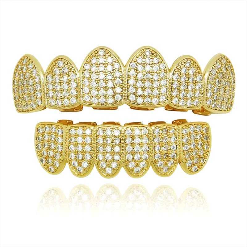 1Pc/Set Hip Hop Bling Teeth Grills Set Unisex Top Bottom Mouth Teeth Grills Tooth C Removable Dental Fashion AccoriesXJ241225