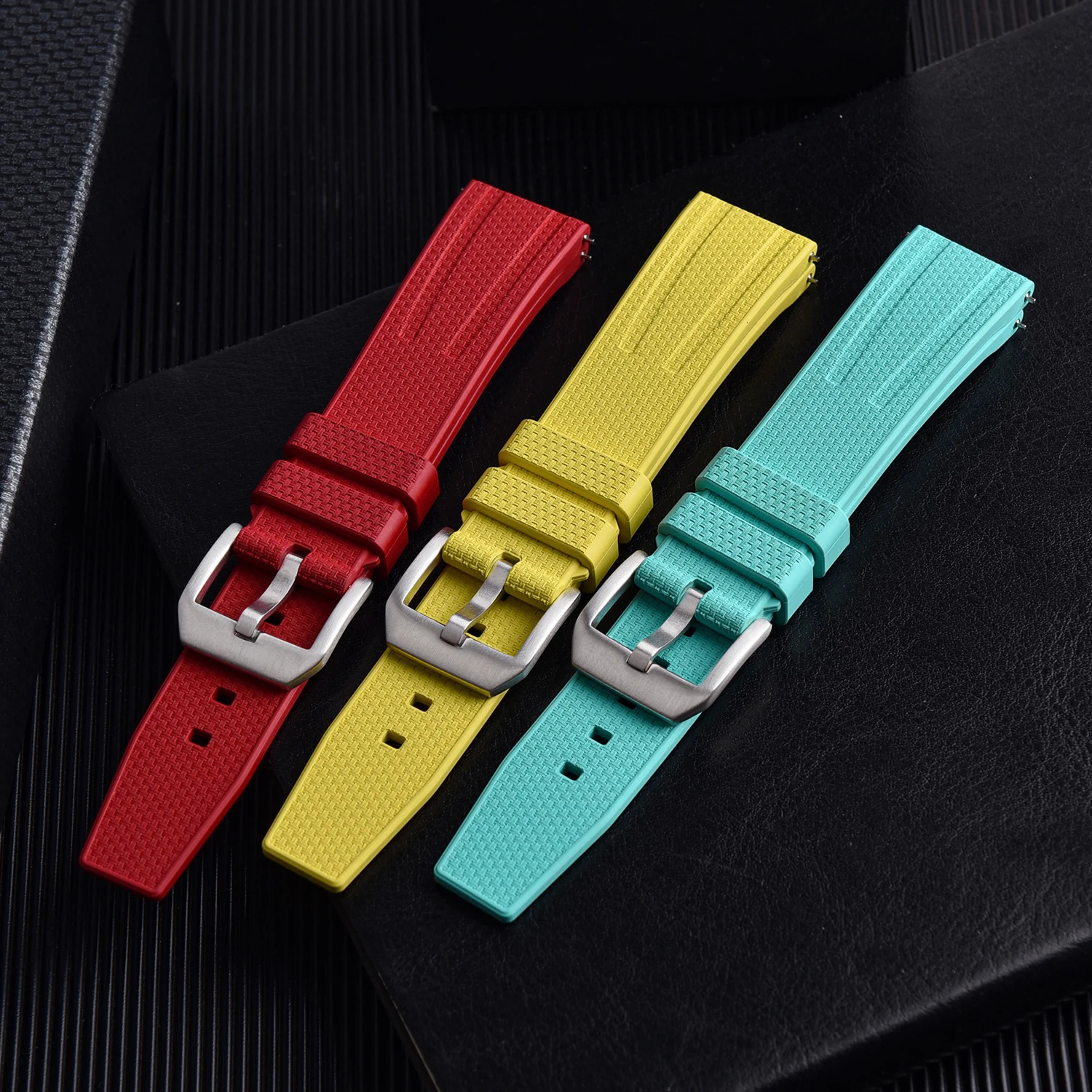High Quality Busluo Fkm Rubber Watch Strap 20mm 22mm Watch Band Fluororubber For Traditional Diving Watch Accessories 241225