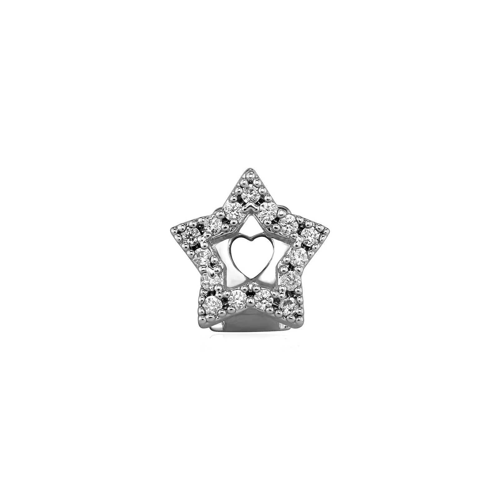 YOUNGX Fashion Single Hollow Star Tooth Grillz Hip Hop CZ Stone Zircon Teeth Cs For Women Men Bo Jewelry GiftXJ241225