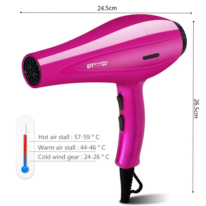 Professional Blue Light Anion Blow Dryer 2 Speed 3 Heat Settings 4000W Power /Cold Wind Hair Dryer Salon Hair Styling 241225