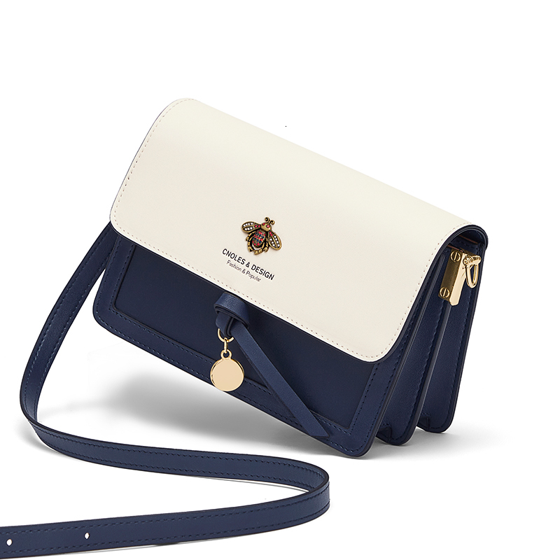 Cnoles Women Bee Shoulder Romantic Organ Small Square Bag Brand Fashion Ladies Handbag Purse Crossbody Bags