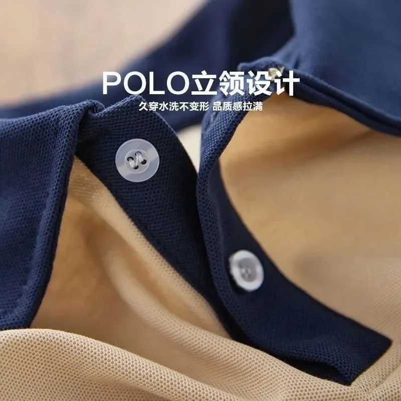 Clothing Sets Summer Children Boy Clothes Kid Lapel Striped T-Shirts and Shorts Set Patchwork V Neck Top Bottom 2pcs Suit Fashion TracksuitsY2412258Q1