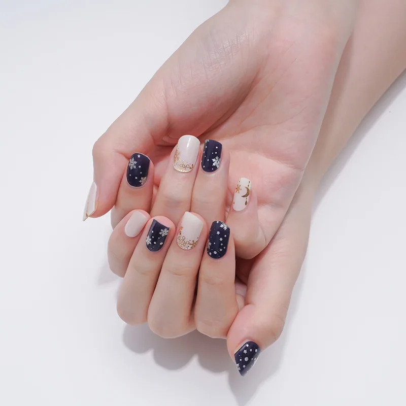 1sheet Purple Semi Cured Gel Nail Stickers Manicure Patch UV LED Lamp Semi Cured Full Cover Nail Gel Strips Fashion Nail Wraps 241225