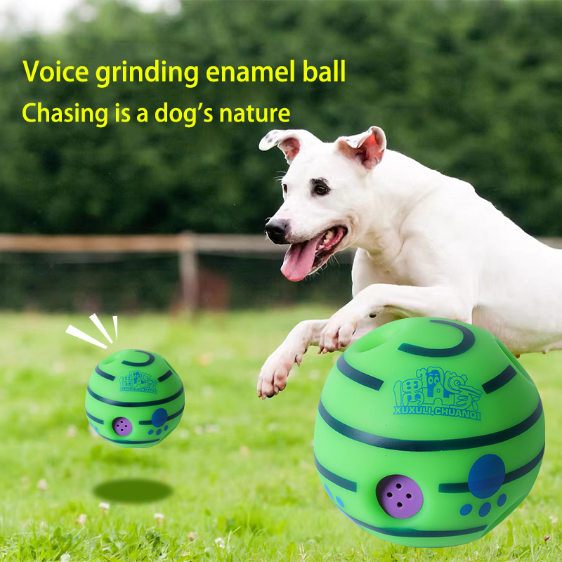 Interactive Doggy Barking Squeaker Ball - Fun Pet Plaything
