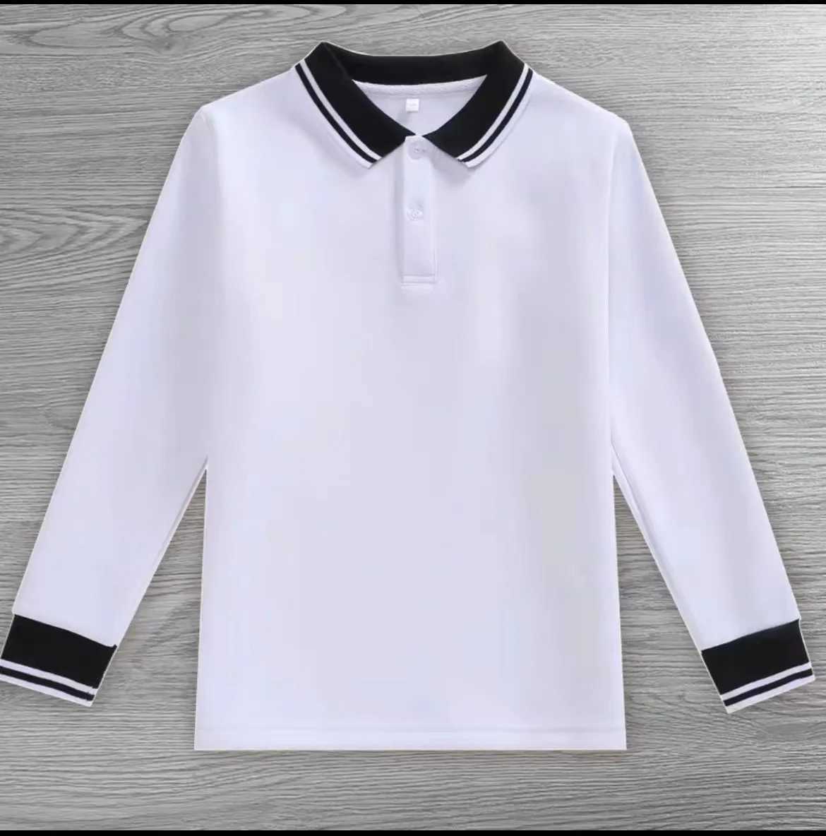 Cotton Long Sleeve Boys Polo T-shirts Toddler Kids Elegant Tops Tees Spring Autumn Childrens Clothes 4-18YearsXJ241225