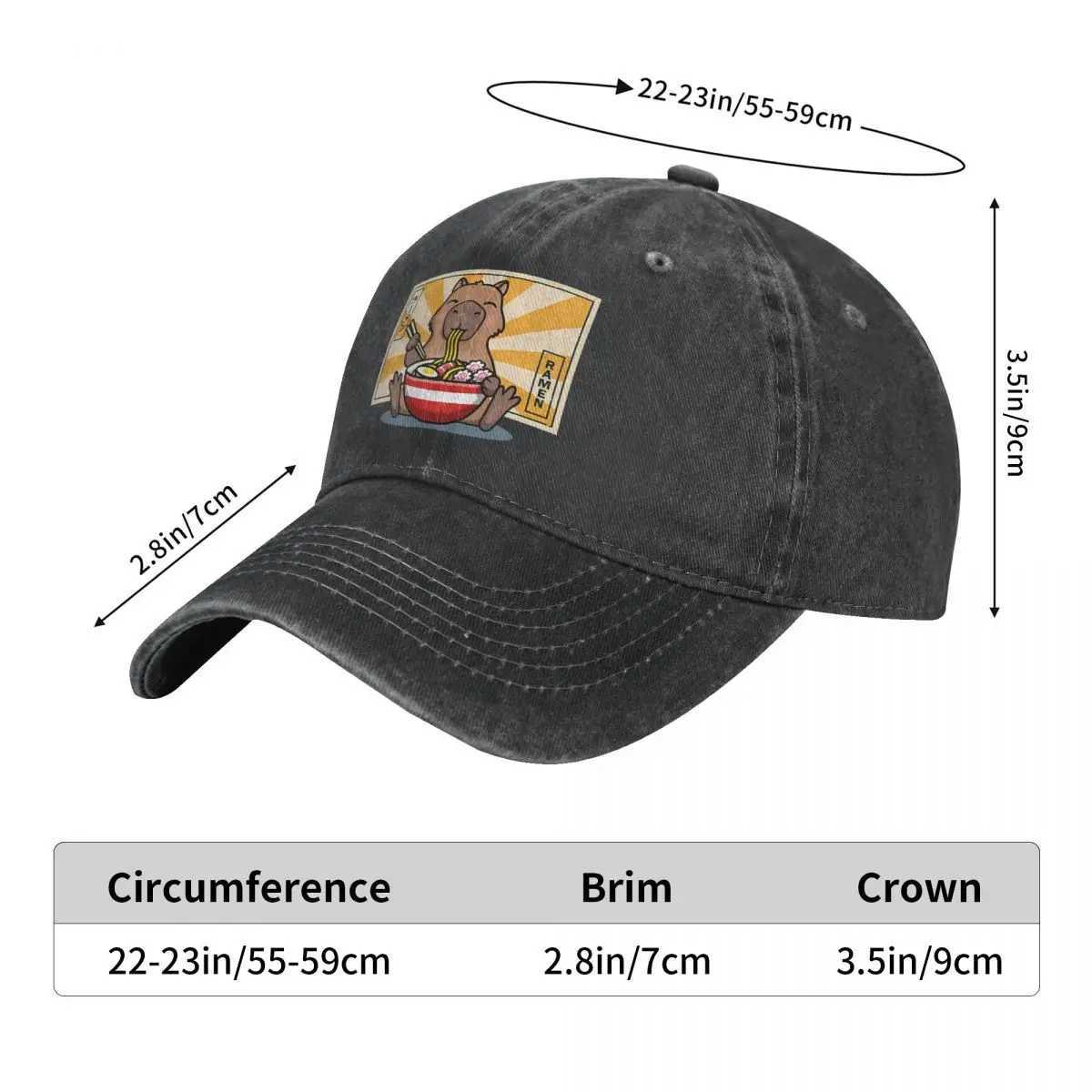 Capybara Multicolor Hat Peaked Womens Hat Lamian Noodles Personalized Visual Protective Hat W241225
