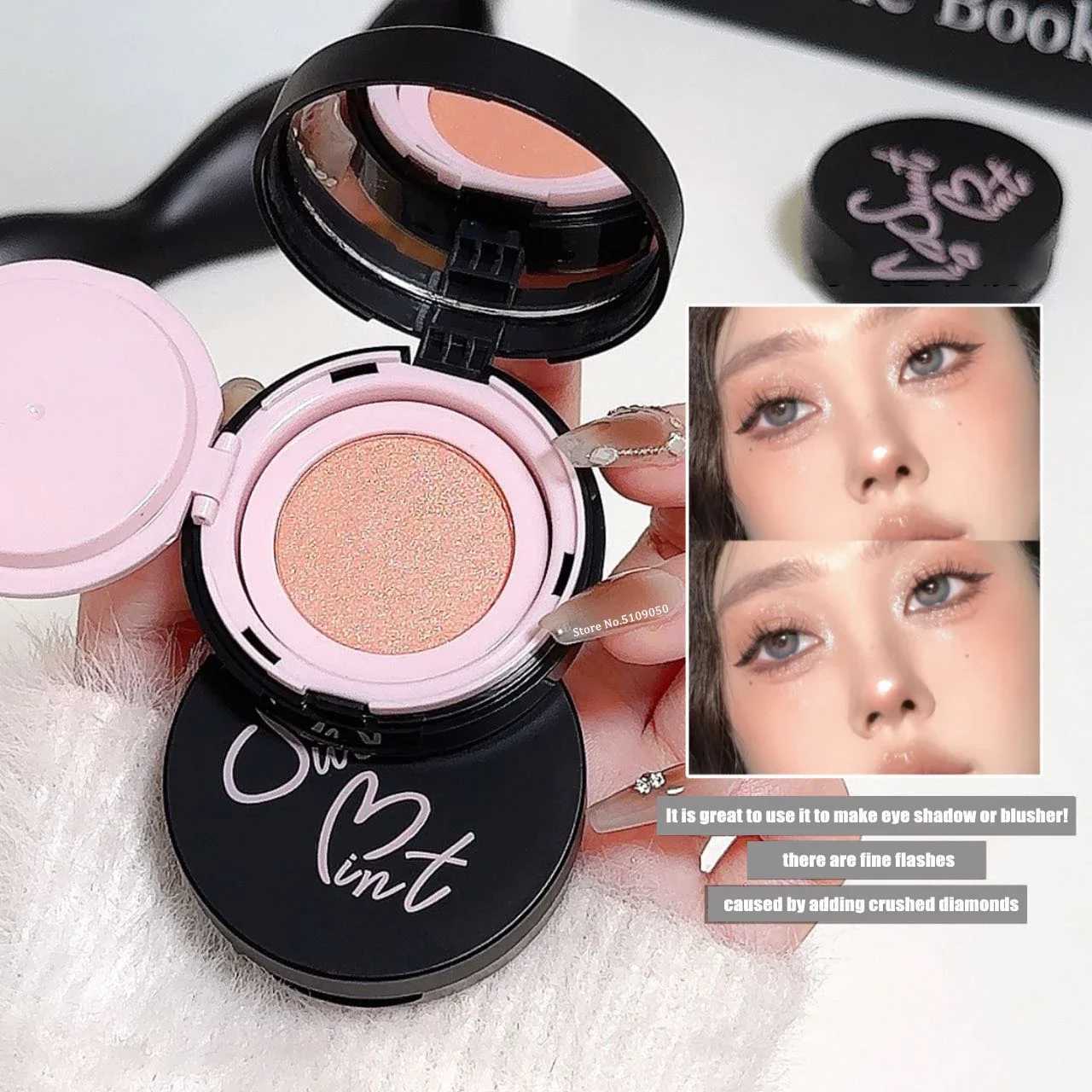 Cushion Shimmer Ber Mud Monochrome Glitter Cheek Tint Natural Brighten Face Rouge Contouring Dye Creamy B CosmeticsXJ241225