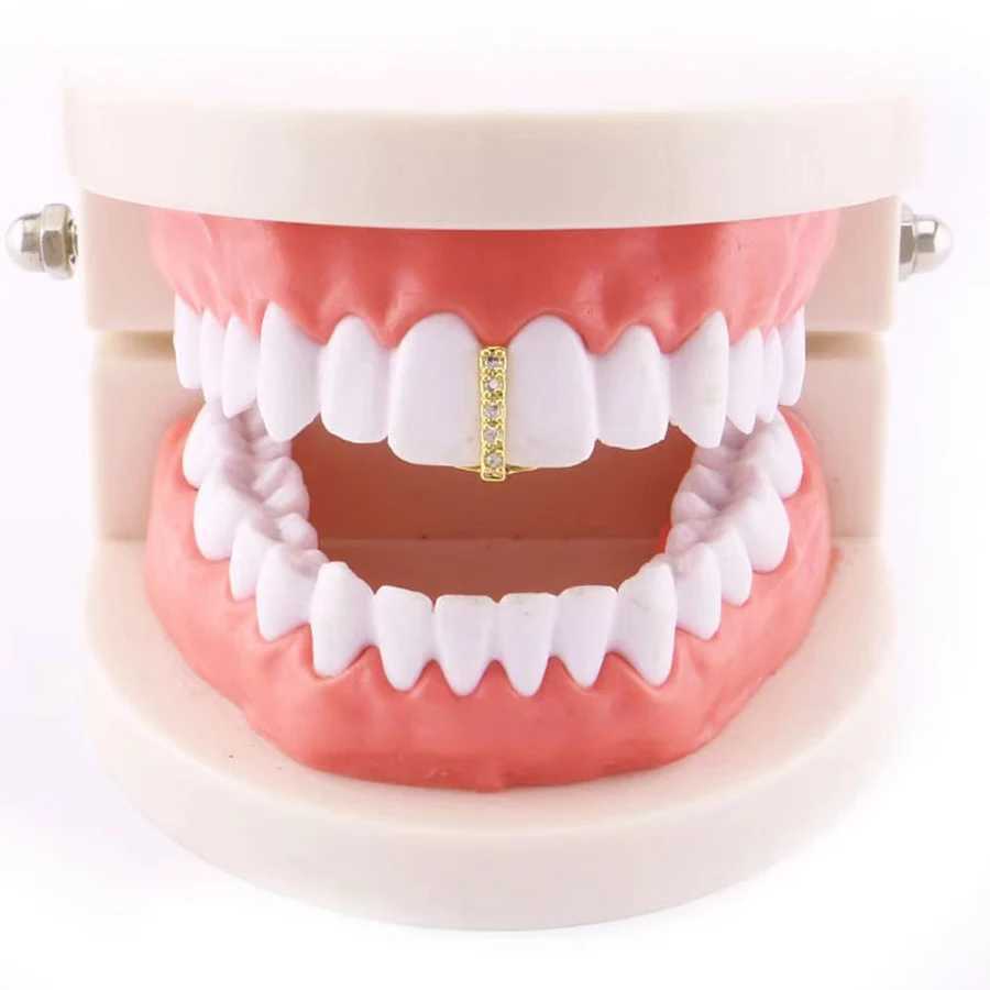 18K Gold Plated Grillz Teeth Cross Heart Crystal Gold G Grillz Hip Hop Top Bottom Tooth C Bling Grill Tren Open FangXJ241225
