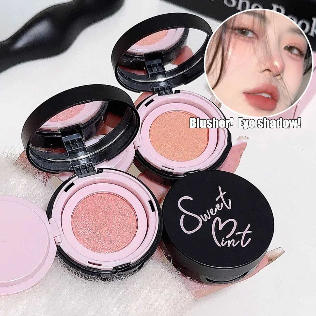 Cushion Shimmer Ber Mud Monochrome Glitter Cheek Tint Natural Brighten Face Rouge Contouring Dye Creamy B CosmeticsXJ241225