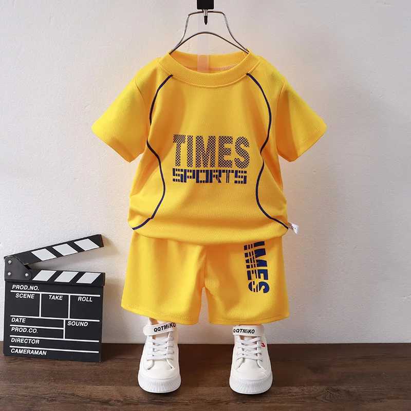 Clothing Sets Summer Baby Boy Clothes Set Letter Printed Tshirts and Shorts 2pcs Suit Children Girls O-neck Top Bottom Outfits Ball UniformY241225XW0I