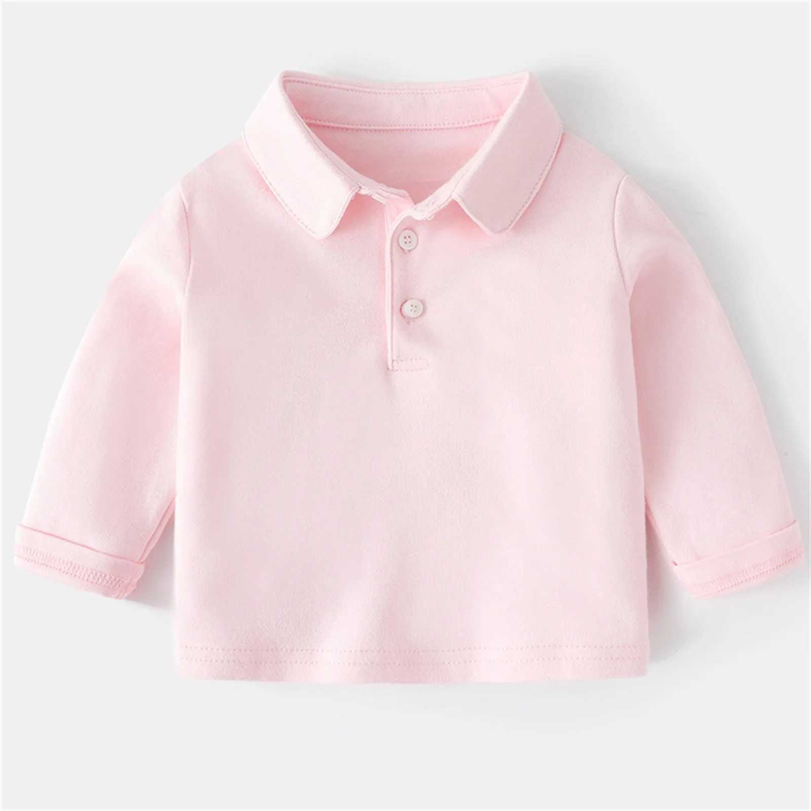 Spring Autumn Boys Long Sleeve Casual Solid Color Cotton T-Shirt ChildrenS Slish Outdoor Polo Shirt Top For Kids Ages 3-8XJ241225