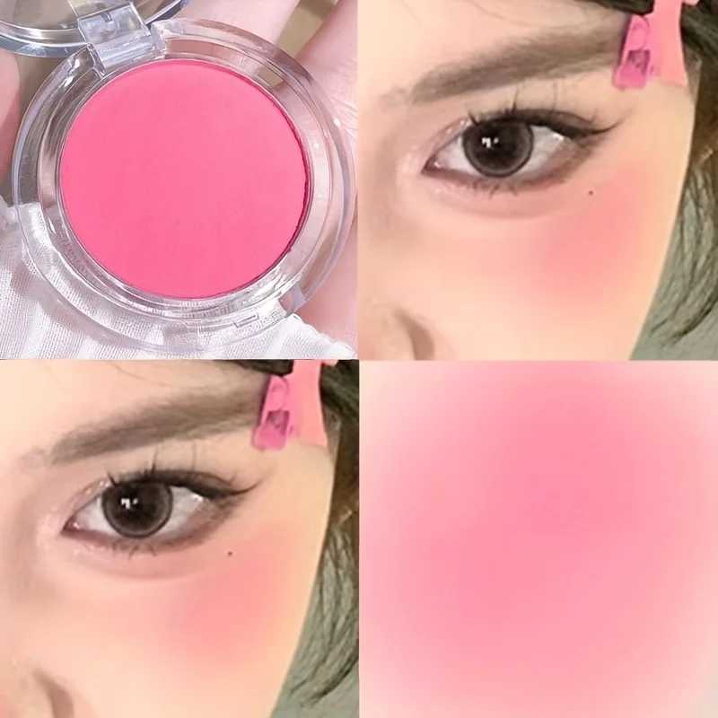 1pc Matte Pink B Palette Rose Cherry Tints Long-Lasting Cheek Color Contouring Shadow Natural Makeup With Puff ApplicatorXJ241225