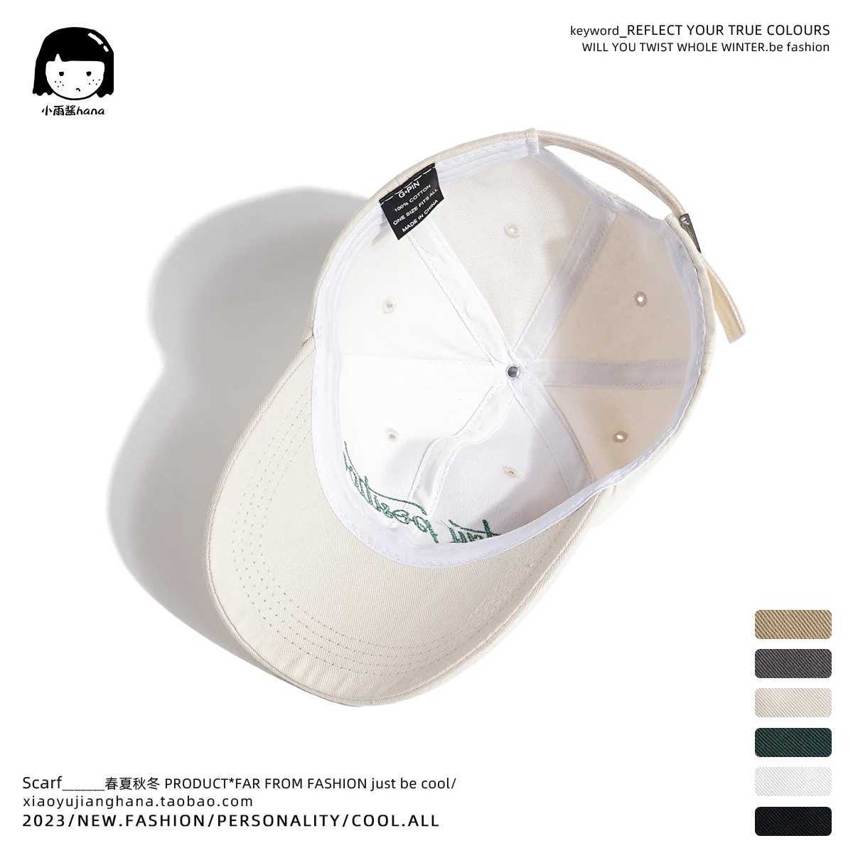 Japanese style retro British embroidered foot cap American womens soft top tool sun protection baseball cap W241225
