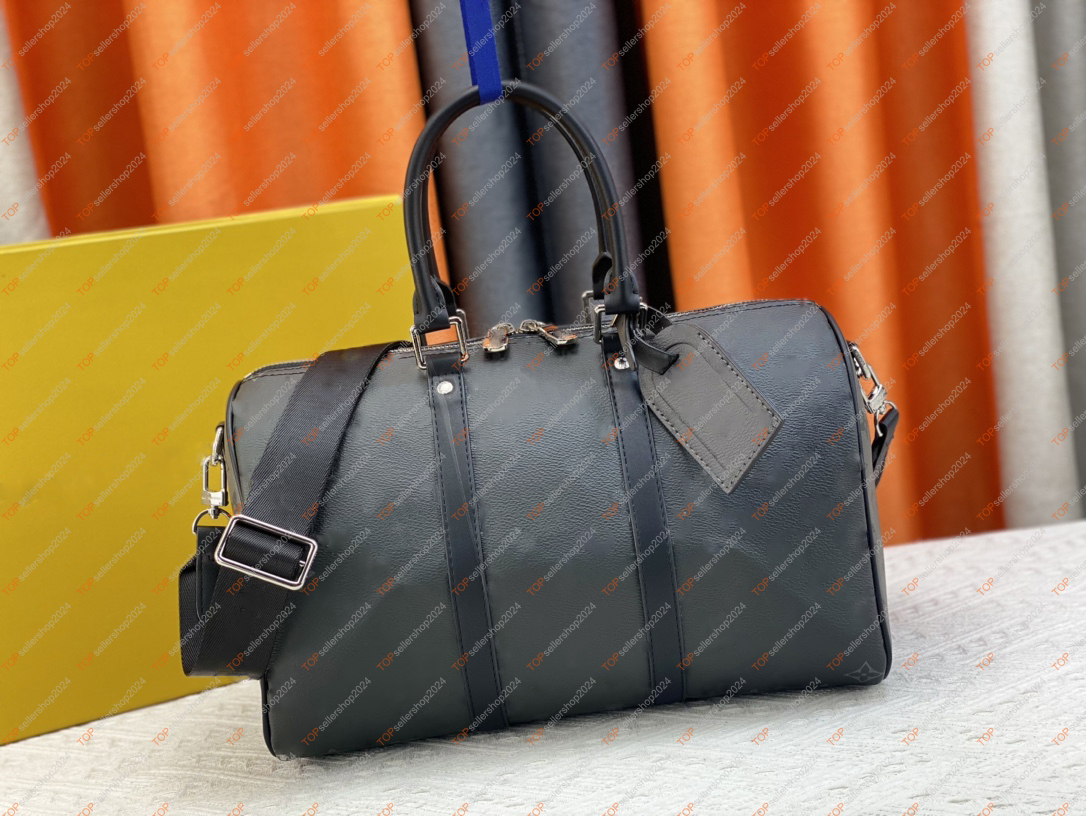 Designer Bag Keepall 35 Men's Shoulder Bag Handbag High Quality Black Flower Canvas Leather Men's Boston Bag Top Handle Bags