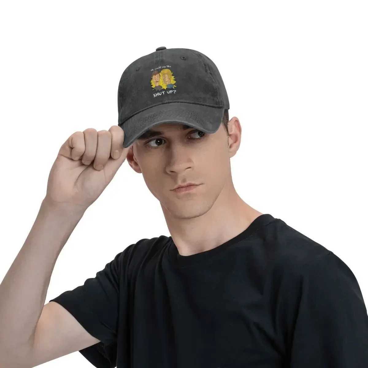 Solid color denim hat closed graphic hat sun hat baseball hat beaver hat and button head birdcage truck driver dad hat W241225