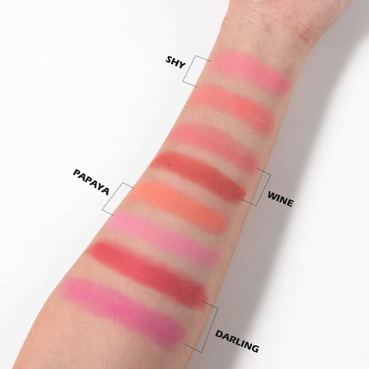 4-Color Velvet Powder B Palette Duo Hot Pink Highly Pigmented Silky Smooth Cheek Tint set Rose Matte Ber Mothers DayXJ241225