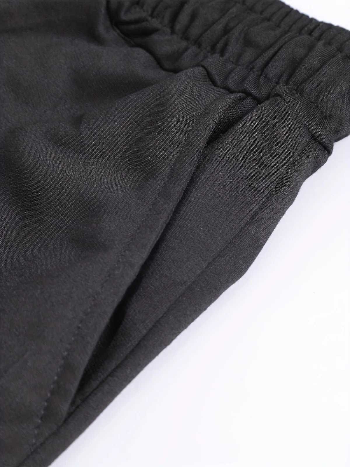 Clothing Sets Summer Baby Clothes Set Children Boys Black Cute Bear Short Sleeve T-shirts and Shorts 2pc Suit Kid Top Buttom Outfit TracksuitsY241225M