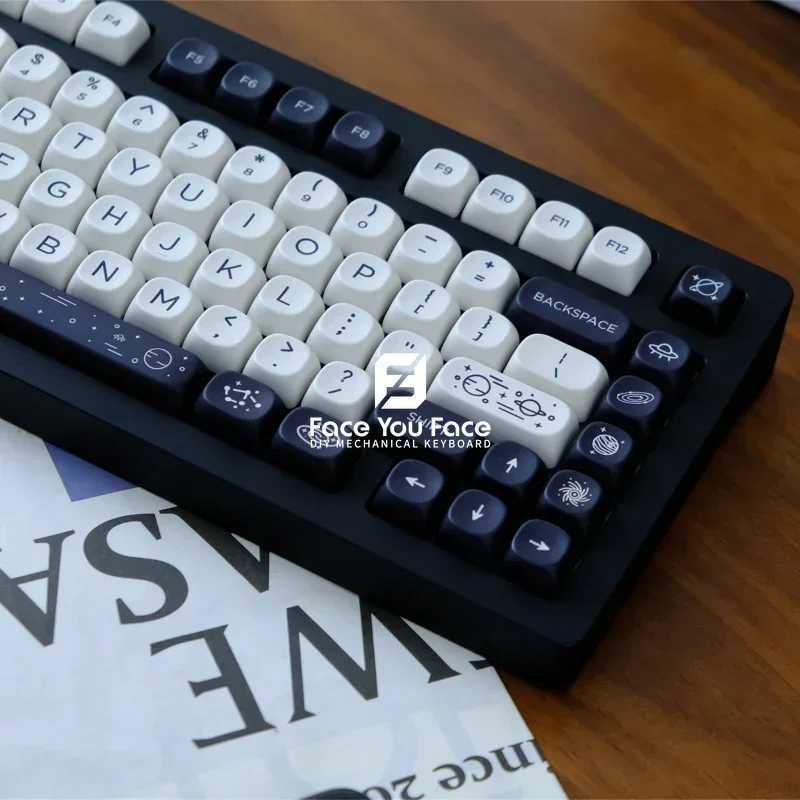 Galaxy Theme Key Cap 129 Keys GMK MOA Profile DYE-SUB PBT Keycap with 1.75U 2U for MX Switch Mechanical KeyboardXJ241225