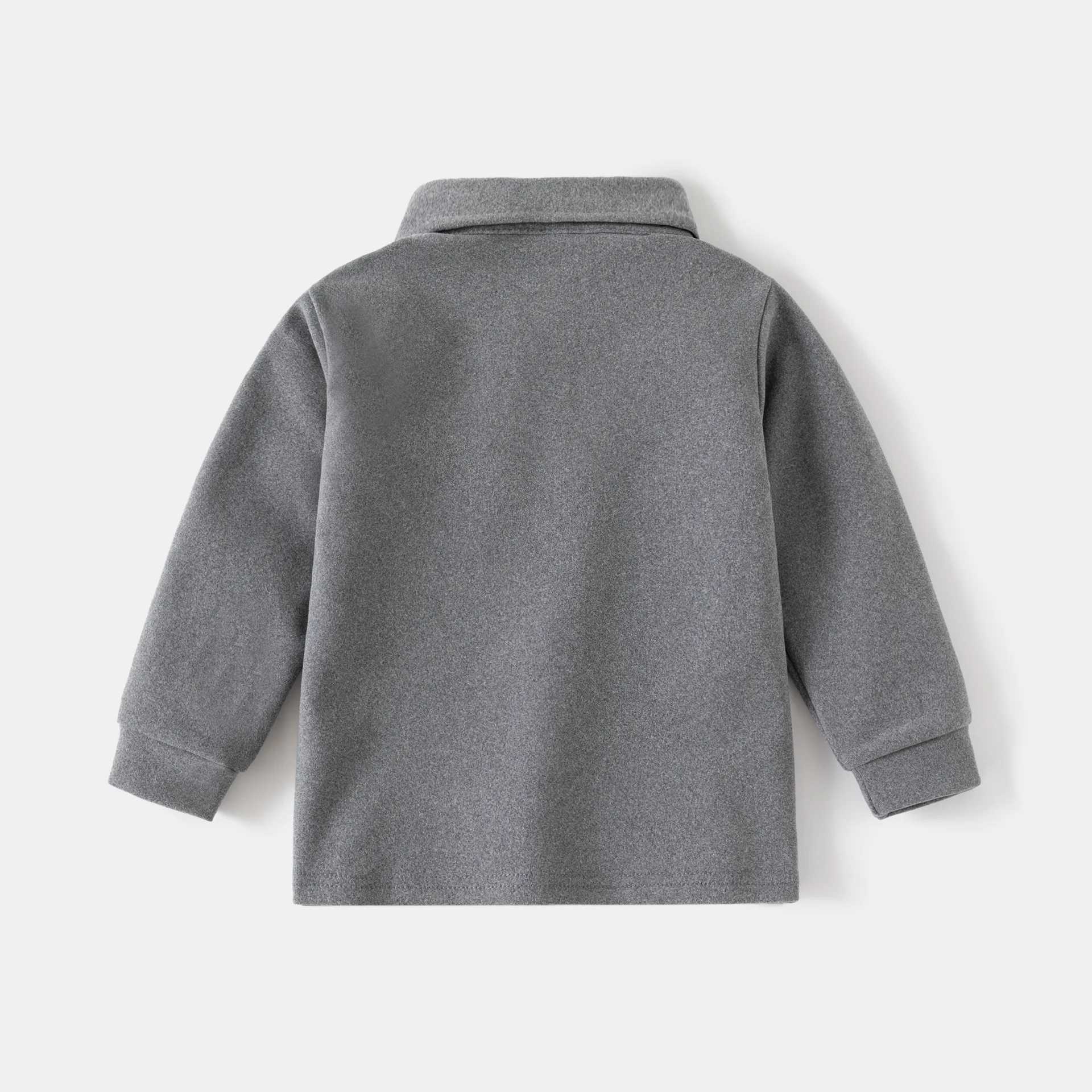 Kids Cotton Uniform Polo Shirt Thicken Warm Winter Full Sleeve Solid Color Boys Tops Fashion Children Turn Down Collar ShirtsXJ241225