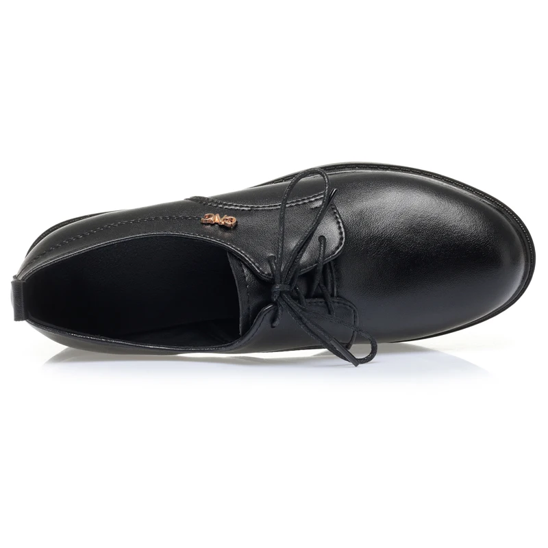AIYUQI Women Shoes Anti Slip Spring Large Size Mom Shoes Women Genuine Leather British-style Lace-up Women's Shoes