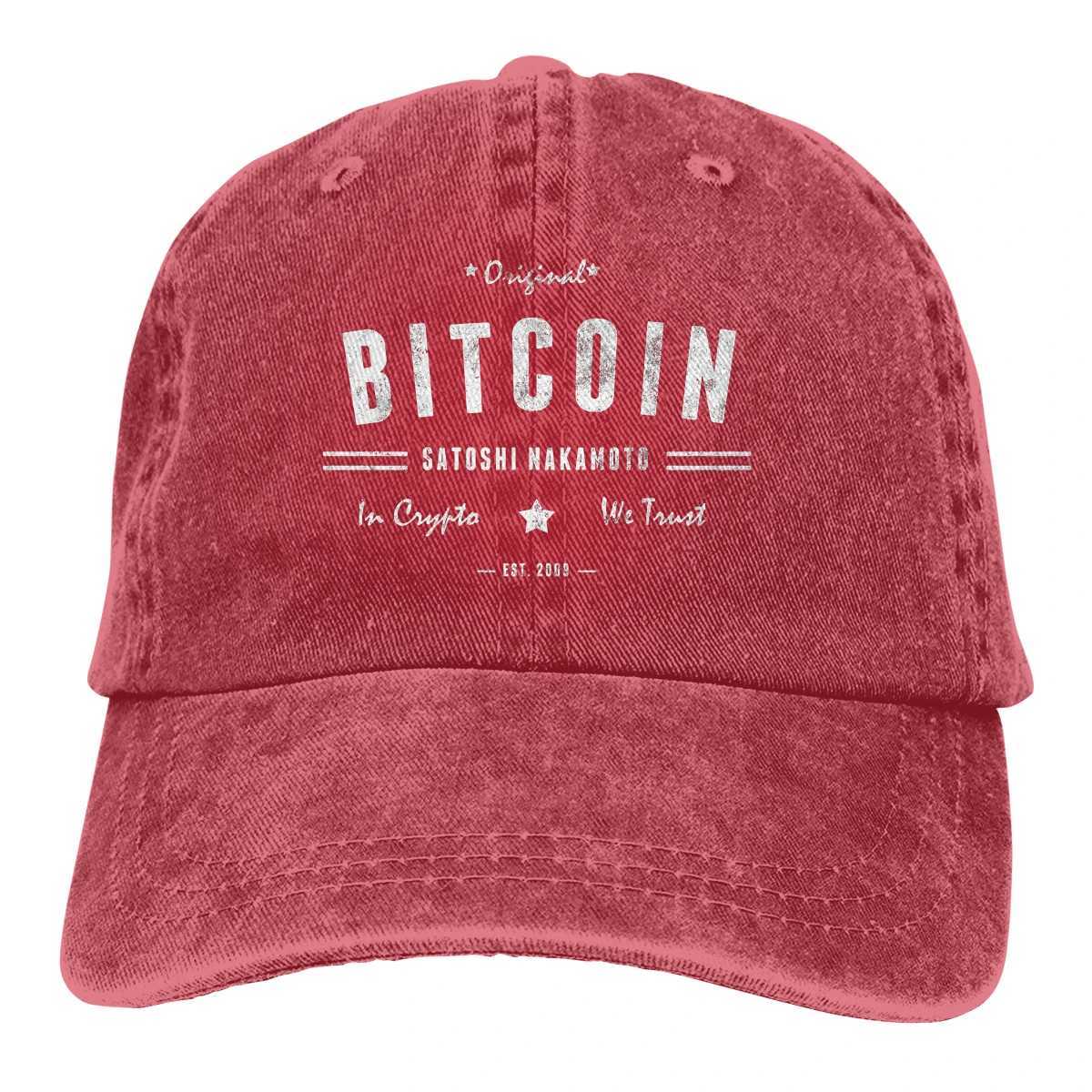 Original Satoshi BTC Crypto Baseball Hat Peaked Hat Bitcoin Cryptocurrency Miner Meme Mens Sunshade Hat W241225