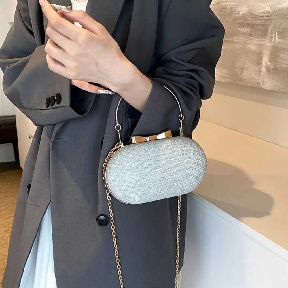 High Quality Portable Bow Banquet Bag Sparkling Wrist Bag Box Handbag Shoulder Bag Diamond Womens Clutch Bag T241225