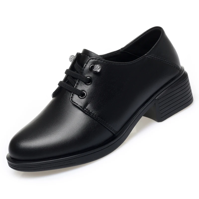 AIYUQI Women Spring Shoes Genuine Leather 2024 New Round Toe British Casual Shoes Women Large Size Women Shoes