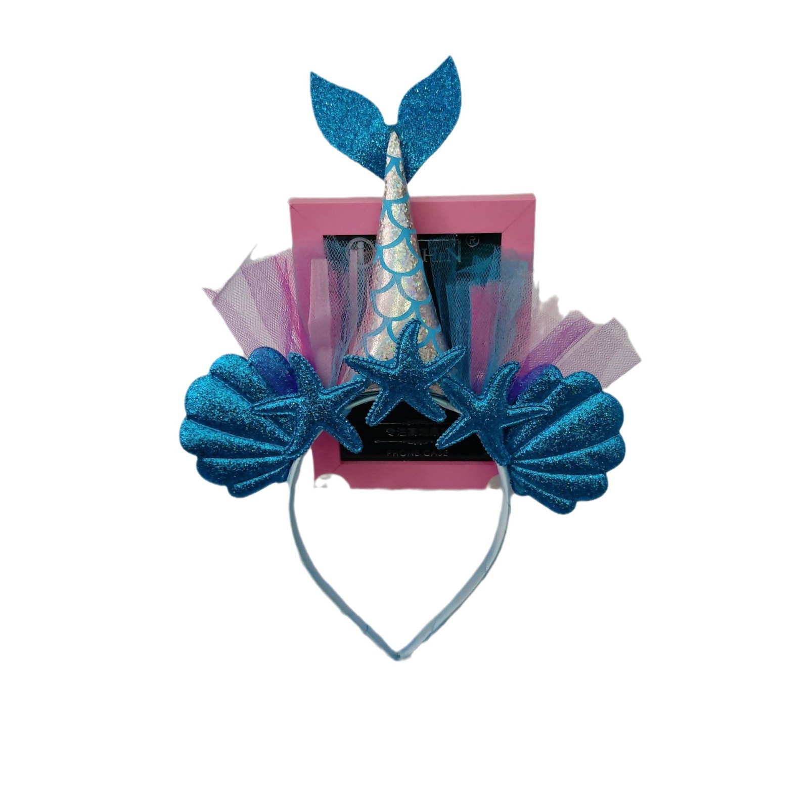 Dreamy Ocean Wind Beach Theme Party Mermaid Headband Hair Accessories Gold Pink Sea Star Shell Hair Hoop