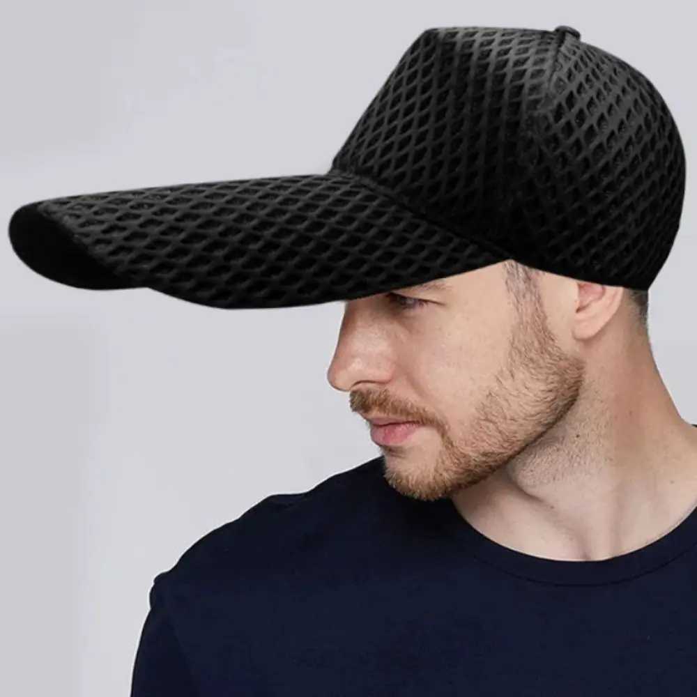 Big Head Outdoor Fishing 14cm Long Peak Large Size Sun Hat Extra Large Truck Hat Plus Size Mesh Baseball Hat 55-60cm 60-65cm W241225