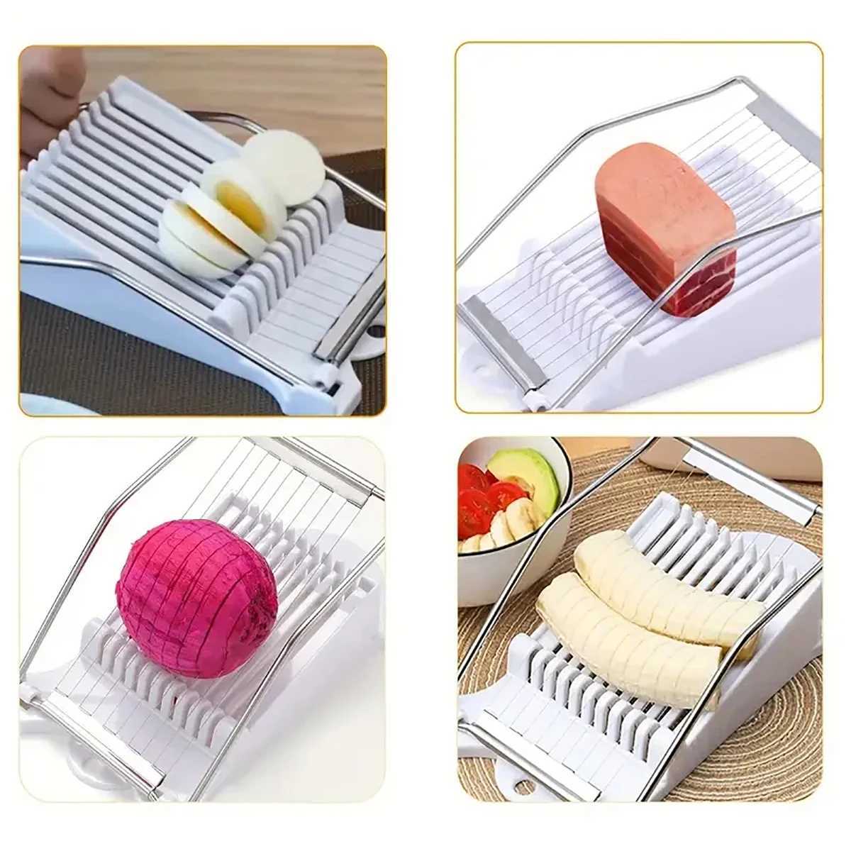 Lunch meat slicer stainless steel spam ham fruit vegetable egg cheese kitchen cutter small tool project W241225