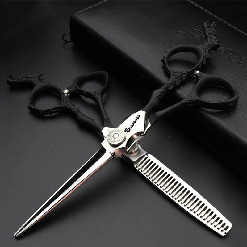 Genuine Hairdressing Scissors Professional 6 Inch Barbershop Scissors Hair Stylist Special Scissors Flat Teeth Scissors 241225