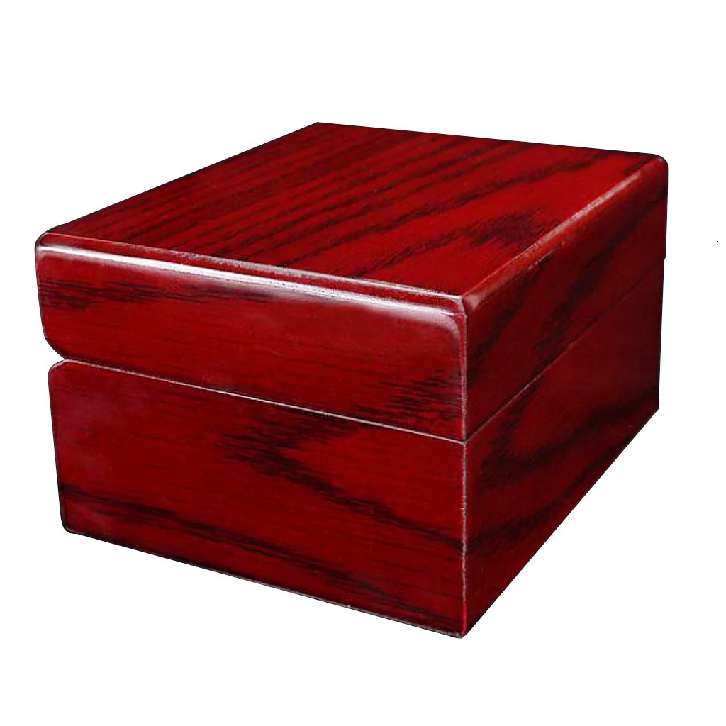 Wine Red Wood Single Watch Display Case Wooden Watch Box Bracelet Storage Organiser Box for Valentine Day Birthday Christmas 241225