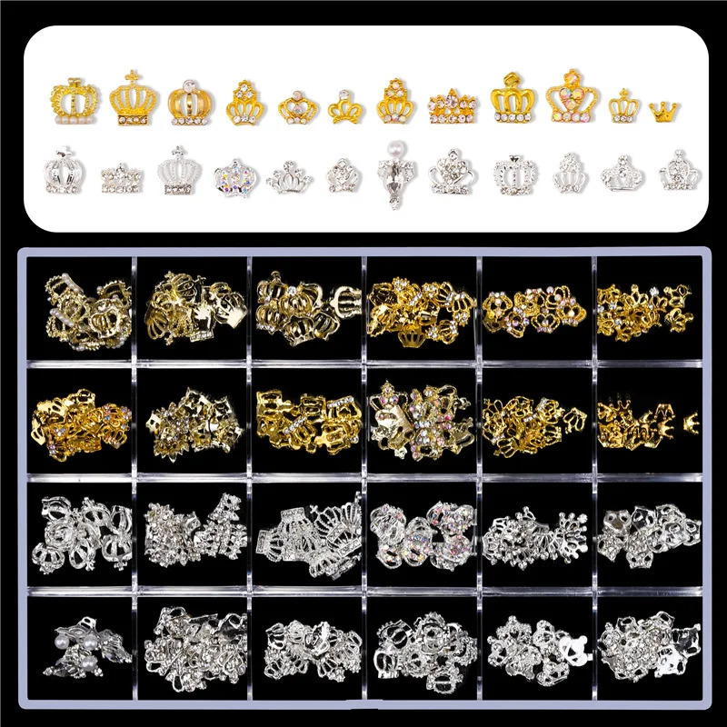 Nail Art Rhinestones Gems Decorations Set Jewelry Nails Charms Crystal Glass Diamond Accessories For DIY Nail Art 241225
